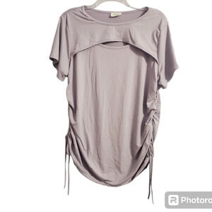 NWOT Free Kisses Women's Cutout Ruched Top Blouse 2X